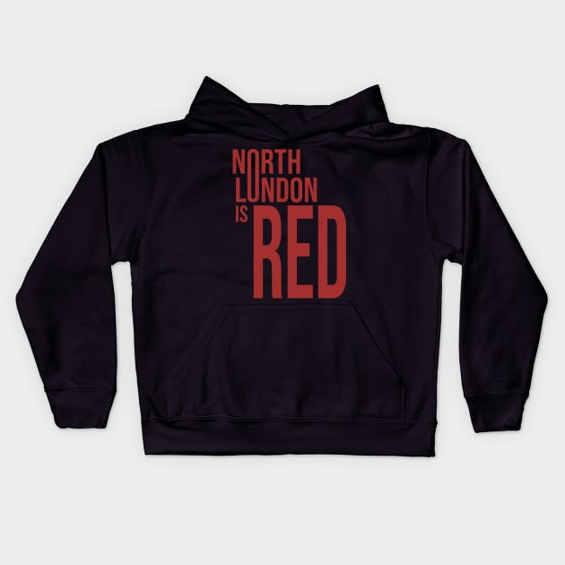 North London is Red Kids Hoodie by Lotemalole